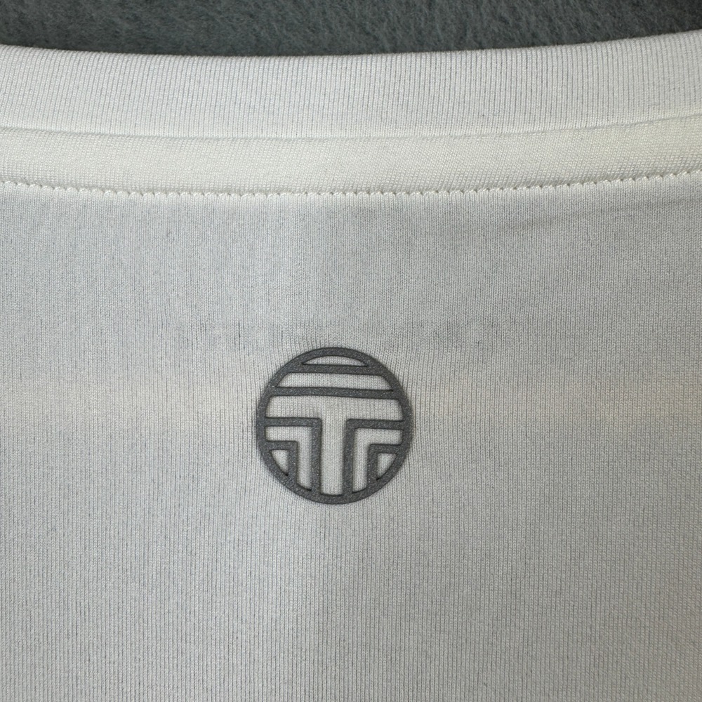 Tory Sport Womens Size XL Coolmax Graphic T-Logo Long Sleeve Active Top White - Picture 5 of 7